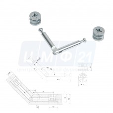 Эксцентрик ST01/55/5/Zn/01 15x12, дюбель d6,4 мм двусторонний для угловых соединений