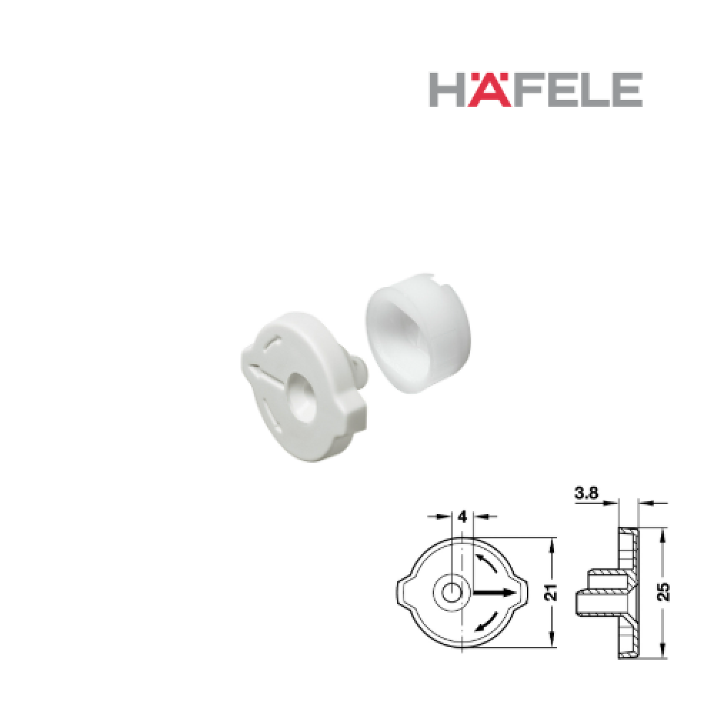 Фурнитура для юстировки лицевых панелей HAFELE