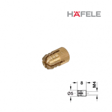 Распорная муфта HAFELE, латунь, М4, 5х8 мм