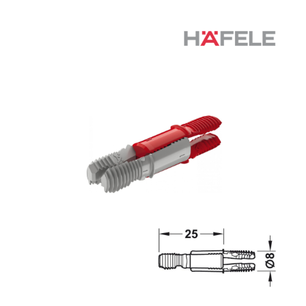 Однокомпонентная стяжка-дюбель HAFELE SC 8х25 мм