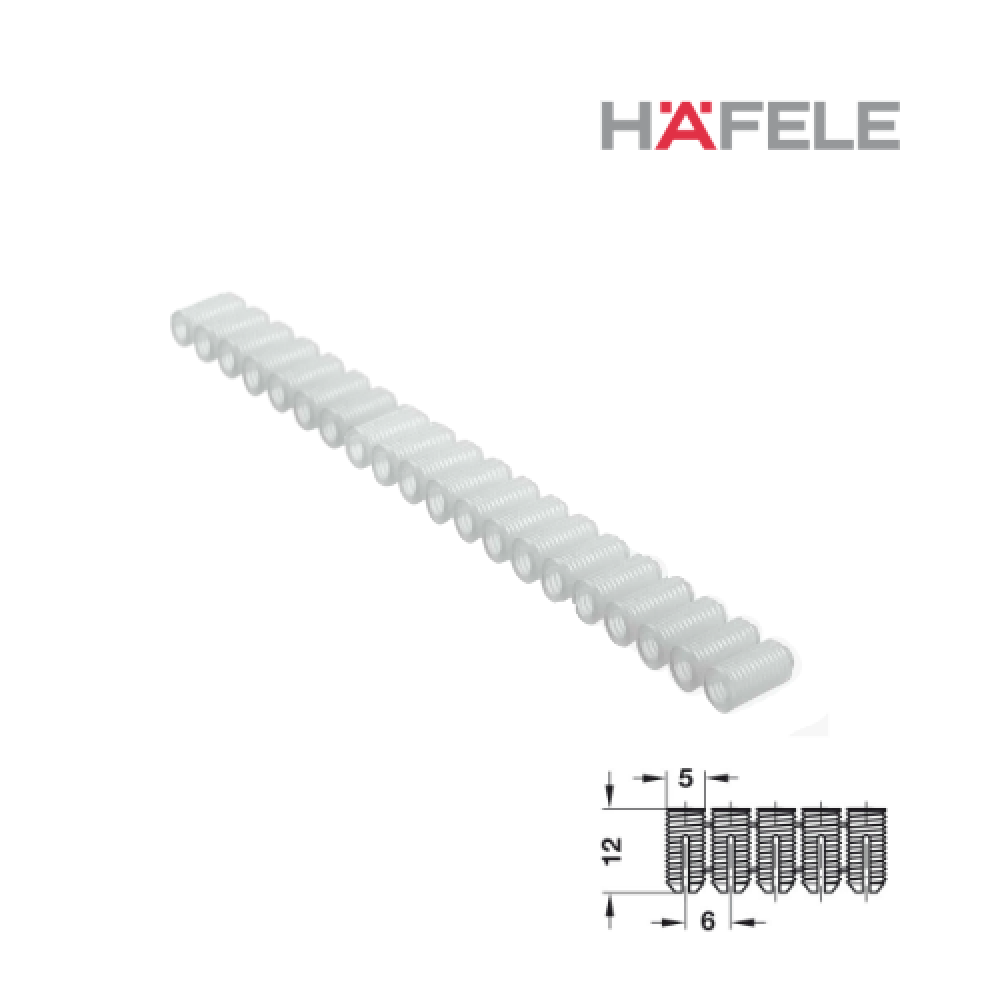 Распорная муфта HAFELE, нейлон 5x12 мм (лента 20 шт)