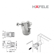 Крепление задней стенки HAFELE, фиксация снаружи