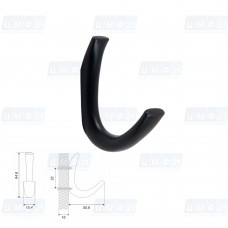 Мебельный крючок K206BL.10 черный