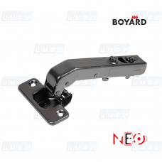 Петля BOYARD H94702/BN NEO Clip-on без пружины 180 градусов d35 черный никель