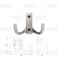 Мебельный крючок K204SC.6 хром матовый