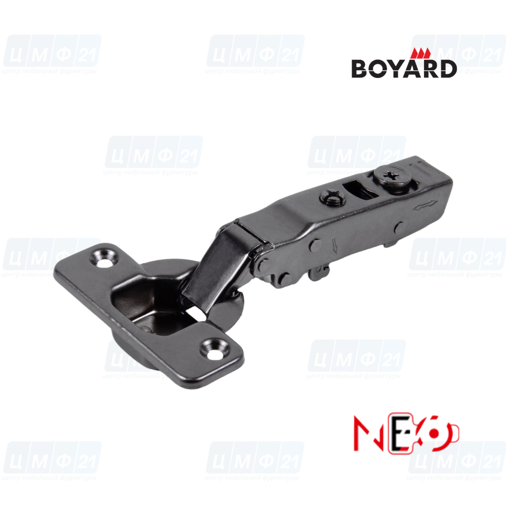 Петля BOYARD H961A02/BN без пружины Clip-on 90 градусов d35 черный никель